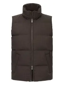 Жилет из технической ткани с гусиным пухом Boggi Milano, коричневый