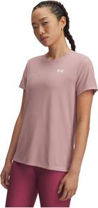 Футболка Under Armour Tech Ribbed Short Sleeve Crew Neck, цвет Tourmaline Pink/White