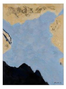 Акриловая картина ручной работы KUNSTLOFT Hidden Lake, синий