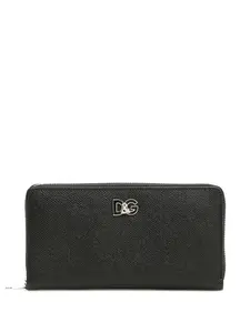 Кошелек на молнии с логотипом Dolce & Gabbana, черный