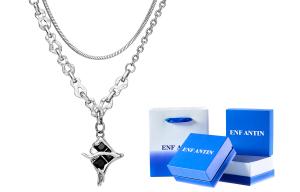 Титановая стальная цепь унисекс ENFANTIN, серебро