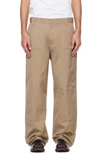 Carhartt Work In Progress Брюки чинос Brady с двойными коленями бежевого цвета