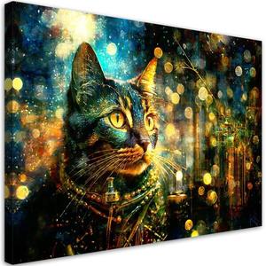 Картина арт-принт KUNSTLOFT Mystical Feline in the Glow 2, сиреневый