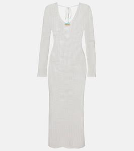 Платье миди Casey с открытой вязкой Melissa Odabash, White