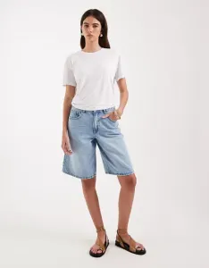 Голубые джинсовые шорты широкого кроя Vero Moda