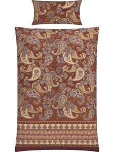 Постельное белье из сатина Mako цвета терра Erwin Müller, 135x200 см (80x80 см)