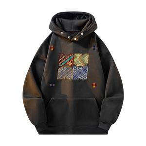 Толстовка Unisex Hooded Moderate Heavyweight HUANQIU, черный (fleece-lined)