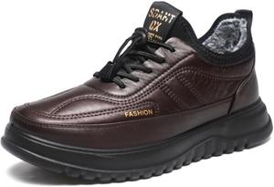 Зимние мужские ботинки Qacksv, снегоступы, повседневные, легкие, водонепроницаемые, с противоскользящей подошвой, с меховой подкладкой, для треккинга, походов и туризма, удобные наружные ботинки, коричневый