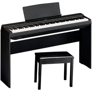 Цифровое пианино Yamaha P-125ABLB с деревянной подставкой и скамьей