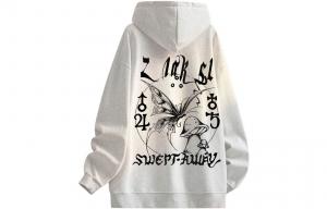 Толстовка Unisex Hooded Moderate Heavyweight ZIAREL, белый heather серый