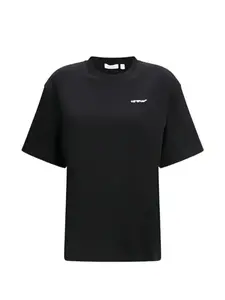 Футболка с принтом в виде половины стрелы Off-White, черный