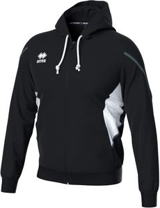 Худи Errea на молнии, унисекс, боковые карманы, стандартный крой, белый/черный/угольный