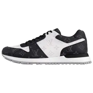 LOUIS VUITTON Низкие повседневные туфли Run Away, мужские, серо-белые