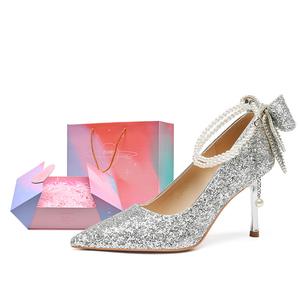 Туфли на тонком каблуке высотой 8,5 см для женщин ZHR, Champagne 8.5Cm