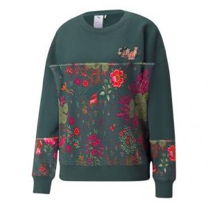 Свитер x liberty forever crewneck 'green' Puma, зеленый