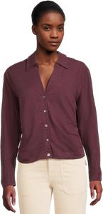 Женская рубашка с боковыми складками на пуговицах Lilla P, Merlot