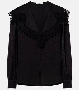 Вышитая шелковая блузка Chloé, Black
