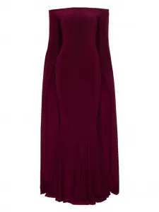 Платье макси с длинными рукавами Norma Kamali, красный