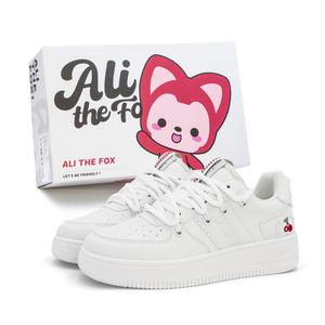 ALI THE FOX Кроссовки для скейтбординга женские, низкие, белые