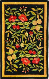 Ковер SAFAVIEH, 77 x 122 см, Chelsea Collection, Black, ручной работы в стиле French Country из шерсти, идеально для помещений с высокой проходимостью: прихожая, гостиная, спальня (HK210B)