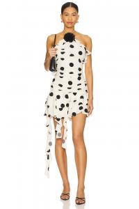 Мини-платье Brandi от Majorelle, cream & black dot