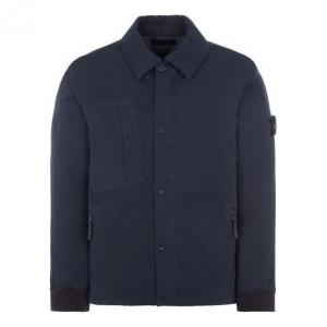 Рубашка compass-patch button-up down shirt 'navy' Stone Island, синий