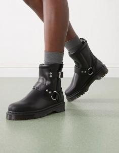 Ботильоны Dr. Martens с отделкой Harness черного цвета