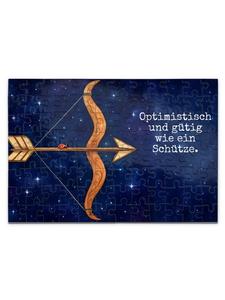 Mr. & Mrs. Panda Пазл с изображением знака зодиака Стрелец и надписью белым цветом