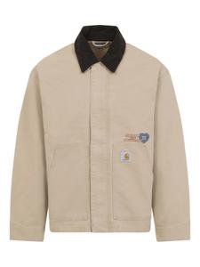 Хлопковая куртка Carhartt WIP Detroit, коричневый