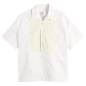 Рубашка свободного кроя для боулинга контрастных цветов Jil Sander, Latte