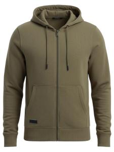 Толстовка с капюшоном на молнии Ombre OM-SSBZ-0160, оливковый