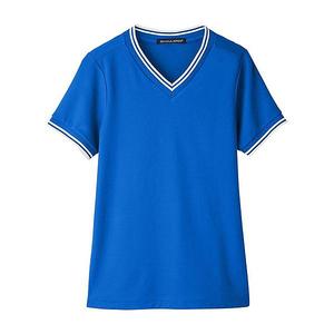 Женская футболка V-образного выреза Crownlux Performanceplaited Devon & Jones, French Blue And White