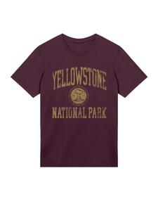 Рубашка F4NT4STIC US National Parks Yellowstone Wyoming, баклажановый