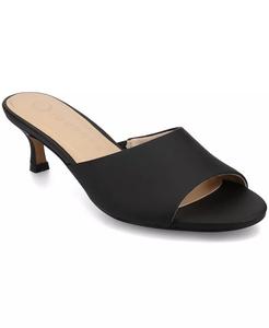Женские босоножки-платья Jeylah Slip On Single Band на каблуке-рюмочке Journee Collection, черный