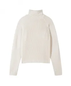 Незаменимый свитер с высоким воротником крупной вязки Patrizia Pepe, белый