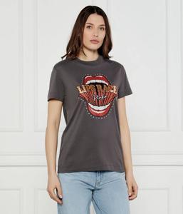 Футболка трапани губы гонка Regular fit Pinko, черный