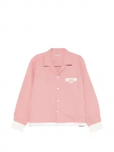 Рубашка с лагерным воротником и карманом Bode, розовый