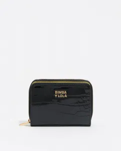Женский кошелек, черная с блестящей текстурой Bimba y Lola