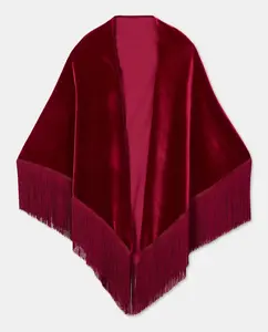 Вышитый жакет с бахромой Banarassi, гранатовый