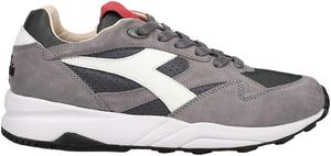 Мужские кроссовки Diadora Eclipse Italia с перфорацией и шнуровкой - серые