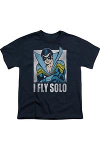 Футболка с коротким рукавом DC Comics Fly Solo для детей Gildan, темно-синий