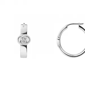 Серьги-кольца Interlocking GUCCI, серебро