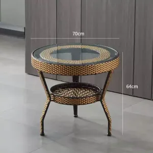 Fantasy Кресло из ротанга, складное, для улицы, диаметр стола 70 см, высота 64 см