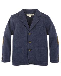 Флисовый блейзер Hope & Henry с узором «елочка» Hope & Henry, синий