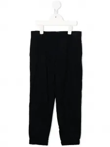 Брюки прямого кроя с тонкой резинкой Emporio Armani Kids, синий