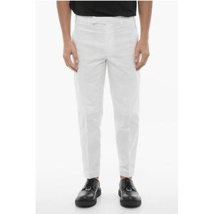 Однотонные облегающие брюки-чиносы с регулируемой щиколоткой Neil Barrett, White