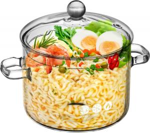 Кастрюля стеклянная Sufunny с крышкой, 1900 мл