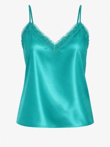 Worldclassca Топ 'Spaghetti Lace Trim Top' в цвете Aqua