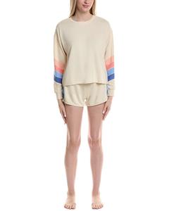 Пижамный комплект PJ Salvage из 2 предметов в полоску «Восход солнца», серый