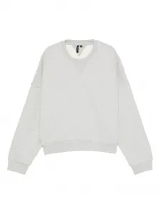 Хлопковая толстовка с круглым вырезом ENTIRE STUDIOS, серый